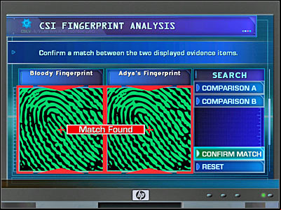Go back to the main menu of the computer and choose the third option - Special Search - Case 4 - part 7 - Case 4 - In Your Eyes - Crime Scene Investigation: Hard Evidence - Game Guide and Walkthrough