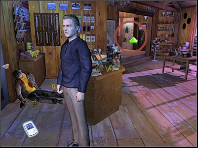 I'd recommend that you move the camera to your right - Case 5 - Crime Scene - part 2 - Case 5 - The Peacemaker - Crime Scene Investigation: Hard Evidence - Game Guide and Walkthrough