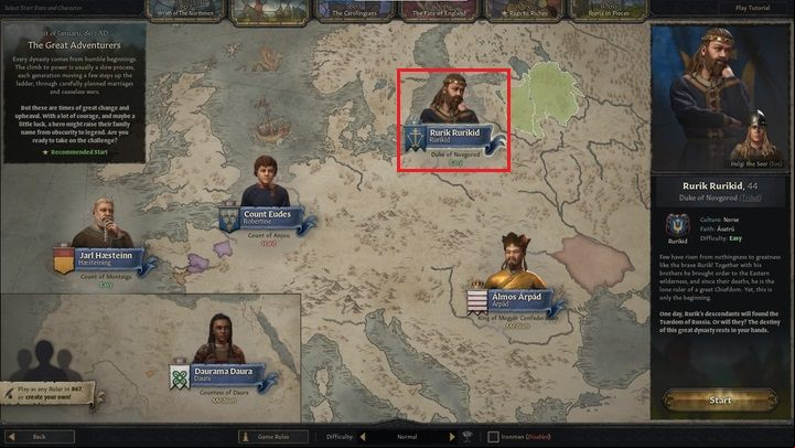 On the other hand, you can choose a fully independent ruler whose domain lies somewhere on the outskirts of the civilized world - Crusader Kings 3: Ruler selection - Basics - Crusader Kings 3 Guide