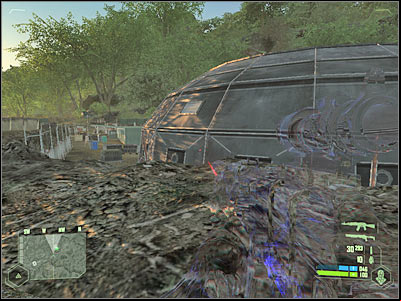 Enemy soldiers are standing to your right - Crysis: Mission 2, Relic - part 5, walkthrough - Mission 3 - Relic - Crysis Game Guide