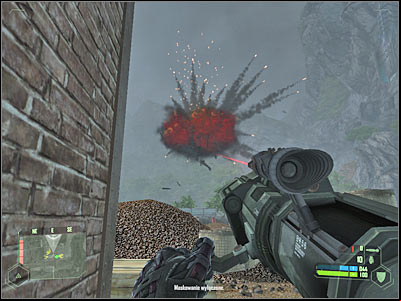 Lets start by going south, because the third Nanosuit soldier is using a sniper rifle, so you wouldnt be able to approach the landing zone without neutralizing him - Mission 6 - part 4 | Mission 6 - Awakening - Mission 6 - Awakening - Crysis Game Guide