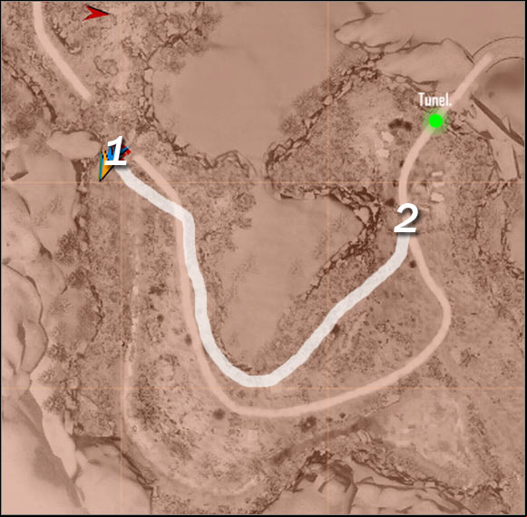 Map legend - Reaching the tunnel - Mission 3: Adapt or Perish - Crysis Warhead - Game Guide and Walkthrough