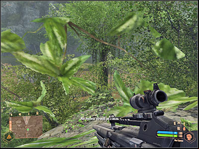 Once you've successfully landed for the second time, activate maximum speed and start running towards the train tracks - Staying near the train #2 I - Mission 6: From Hell's Heart - Crysis Warhead - Game Guide and Walkthrough