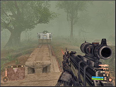 Wait for the train to get to the bridge and jump off - Staying near the train #3 - Mission 6: From Hell's Heart - Crysis Warhead - Game Guide and Walkthrough