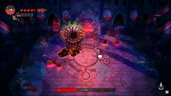 Leshy is the ruler of Darkwood and the first Bishop you will face - Cult of the Lamb: All Bosses - Basics - Cult of the Lamb Guide