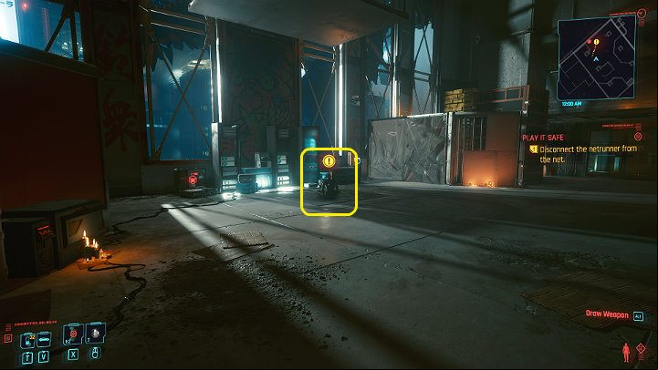 Go through the balcony straight to the netrunner's room - Cyberpunk 2077: Play It Safe walkthrough - Act 2 - Cyberpunk 2077 Guide