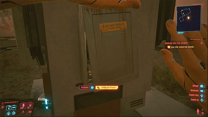 The chase or ride will be stopped by a huge sandstorm, and the heroes will be forced to find shelter on the farm - Cyberpunk 2077: Riders on the Storm walkthrough - Storyline quests - Cyberpunk 2077 Guide