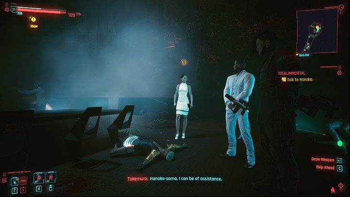 Once the situation is under control, talk to Hanako - Cyberpunk 2077: Totalimmortal walkthrough - Act 3 - Cyberpunk 2077 Guide