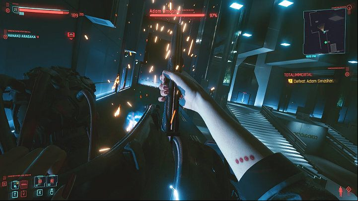 When you leave combat mode, sneak up on your opponent from behind and knock him out - Cyberpunk 2077: Totalimmortal walkthrough - Act 3 - Cyberpunk 2077 Guide