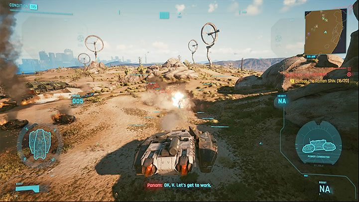 The Basilisk appears in Panam's side quest line - Cyberpunk 2077: Can you unlock Militech Basilisk? - Campaign - Cyberpunk 2077 Guide