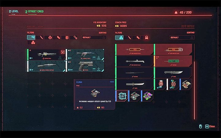 Alternatively, you can craft modsor buy them from merchants - Cyberpunk 2077: How to change Weapon / armour modifications? - Combat, stealth and hacking - Cyberpunk 2077 Guide