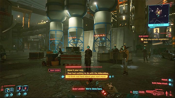 The meeting can end in one of two main ways - Cyberpunk 2077: Gun Music - walkthrough - Exploration - Cyberpunk 2077 Guide