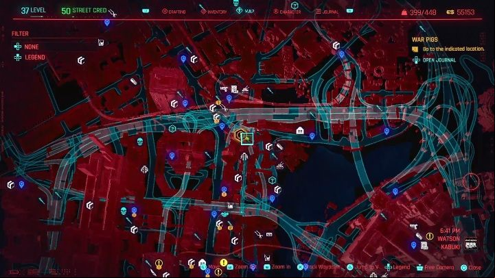 How to start the mission: Complete the Transmission quest - Cyberpunk 2077: War Pigs - walkthrough - Exploration - Cyberpunk 2077 Guide