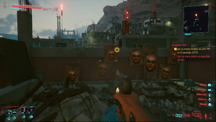 To win the shooting competition, you have to shoot 44 targets and score 44 points - Cyberpunk 2077: Stadium Love - walkthrough - Exploration - Cyberpunk 2077 Guide