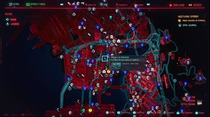 In the Watson region, there are 24 places where you can carry out an assault - Cyberpunk 2077: Watson, ND Scanner Hustles - Map, Walkthrough - ND Scanner Hustles - Cyberpunk 2077 Guide