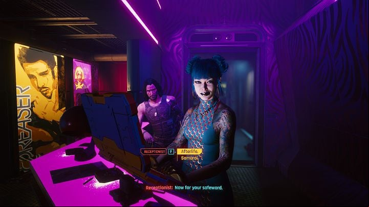 Before choosing the doll, you have to choose a security that you can use to stop the session at any time - Cyberpunk 2077: Automatic Love walkthrough - Act 2 - Cyberpunk 2077 Guide