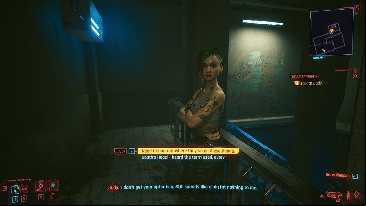 Go out of Fingers' clinic and talk to Judy - Cyberpunk 2077: Disasterpiece walkthrough - Act 2 - Cyberpunk 2077 Guide