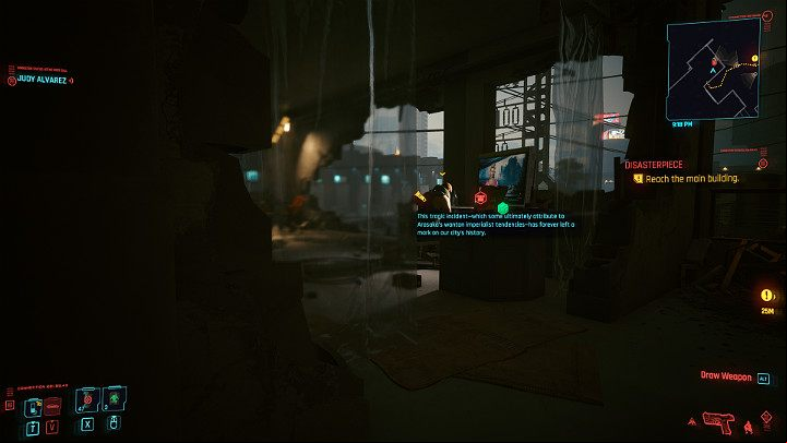 You will get to the room where you will find a computer - Cyberpunk 2077: Disasterpiece walkthrough - Act 2 - Cyberpunk 2077 Guide