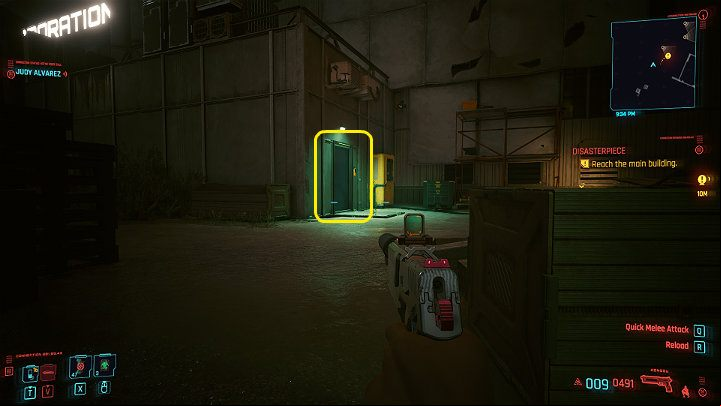 Going straight, you will meet one guard - Cyberpunk 2077: Disasterpiece walkthrough - Act 2 - Cyberpunk 2077 Guide
