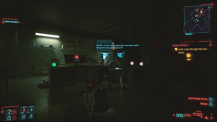 Going straight and turning left, you will notice a room with two opponents - by them and go right or finish them off - Cyberpunk 2077: Disasterpiece walkthrough - Act 2 - Cyberpunk 2077 Guide