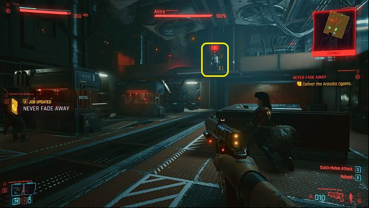 In the room with the central computer you will have to eliminate several agents - Cyberpunk 2077: Transmission walkthrough - Act 2 - Cyberpunk 2077 Guide