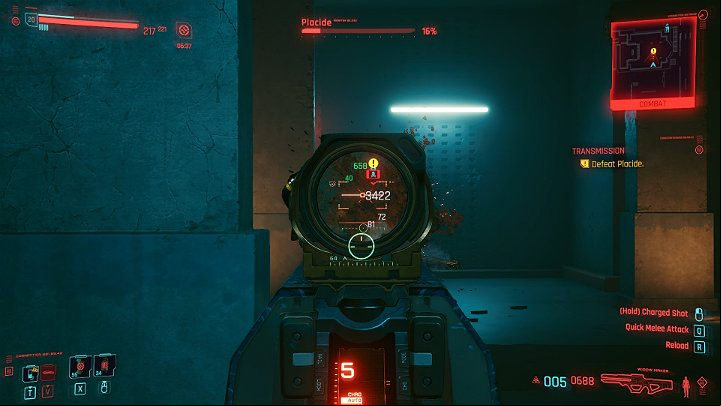 The last opponent you will encounter in the chapel will be Placide - Cyberpunk 2077: Transmission walkthrough - Act 2 - Cyberpunk 2077 Guide