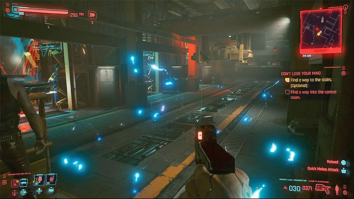In the largest hall of Delamain HQ, you will meet two threats - Cyberpunk 2077: Dont Lose Your Mind walkthrough - Exploration - Cyberpunk 2077 Guide
