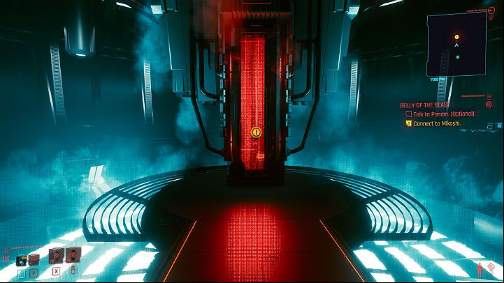 After the fight, approach the access point and connect to Mikoshi - Cyberpunk 2077: Belly of the Beast - walkthrough - Act 3 - Cyberpunk 2077 Guide