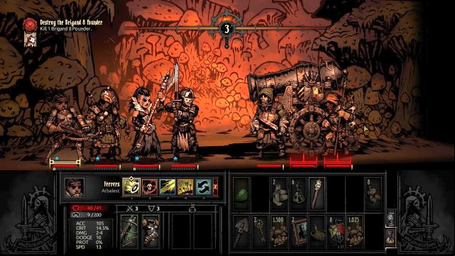 The boss and his minions in all their glory - Darkest Dungeon: How to beat Brigand Pounder? - Bosses - Darkest Dungeon Game Guide & Walkthrough