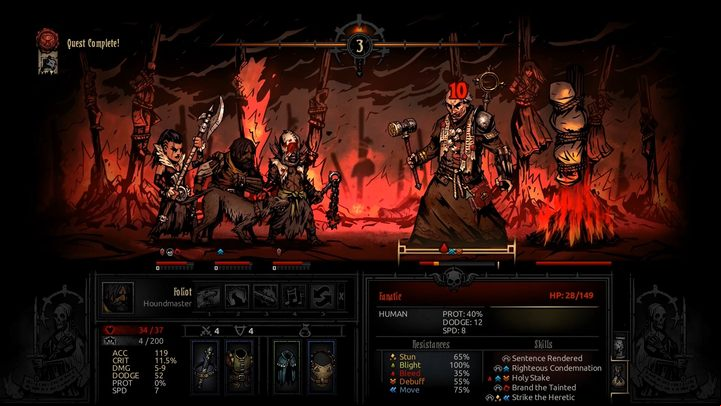 The amount of infected heroes influence the chances of this encounter. - Darkest Dungeon The Crimson Court: How to summon and avoid the Fanatic? - FAQ - Darkest Dungeon Game Guide & Walkthrough
