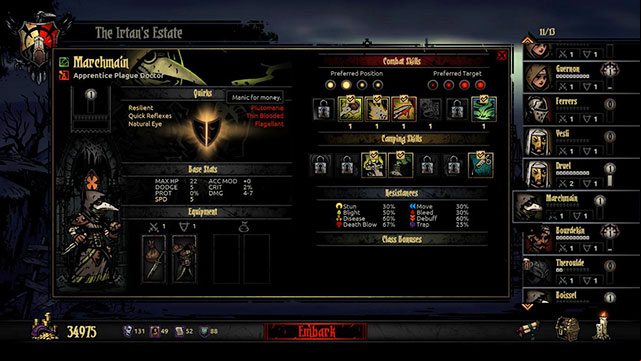Each hero has his/her afflictions - Darkest Dungeon: Afflictions - Game mechanics - Darkest Dungeon Game Guide & Walkthrough
