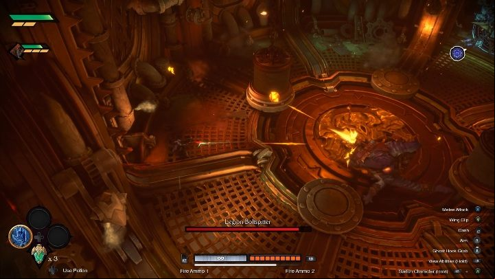 Strife is equipped with guns, which are great for long-range combat - The differences between heroes in Darksiders Genesis - Basics - Darksiders Genesis Guide