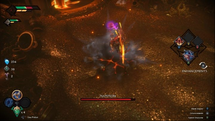 War also has more health points, making him a better fighter against large groups of enemies - How to change characters in Darksiders Genesis? - FAQ - Darksiders Genesis Guide