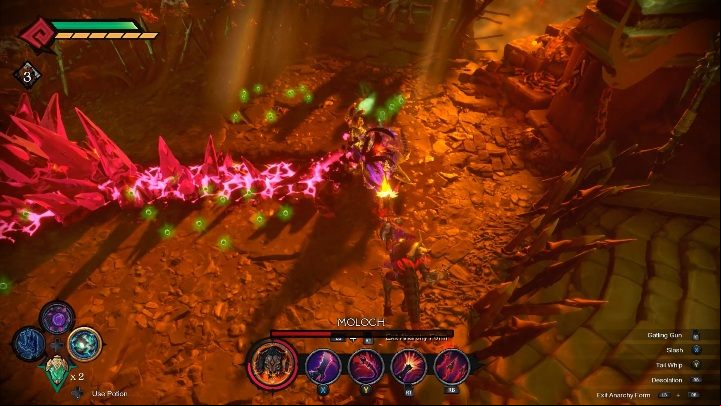 Use Chaos/Anarchy when they are fully charged - Moloch - chapter 16 | Boss in Darksiders Genesis - Bosses and mini-bosses - Darksiders Genesis Guide