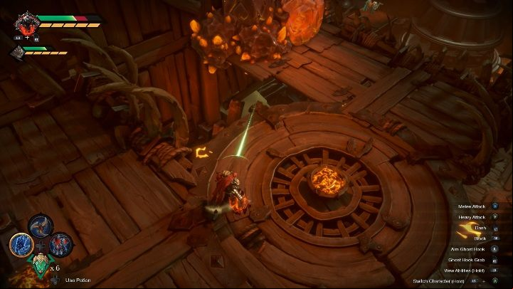 Place the bomb on the wall and set it on fire to open the age - How to break the wall Chapter 14 in Darksiders Genesis? - Puzzles - Darksiders Genesis Guide