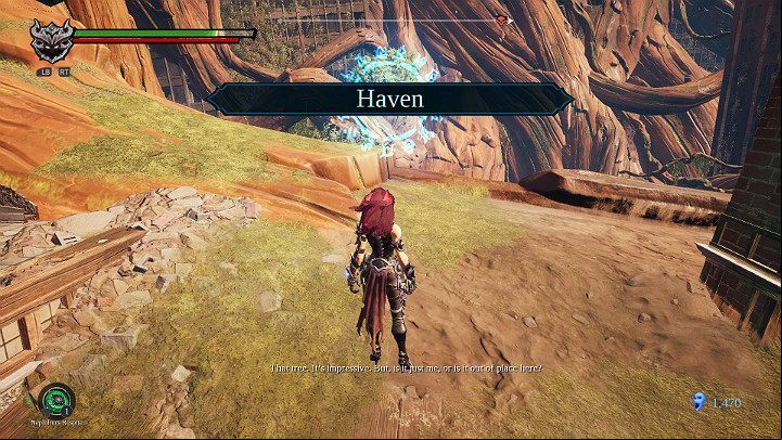 The Haven is the second location in which you will find a large tree growing in the very center of the city - Haven | Darksiders 3 Walkthrough - Walkthrough - Darksiders 3 Guide