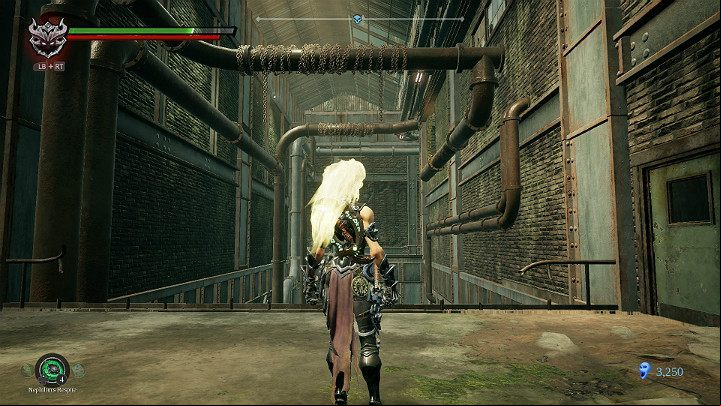 You have to jump to the other side using your main weapon - Mangled freeway | Darksiders 3 Walkthrough - Walkthrough - Darksiders 3 Guide