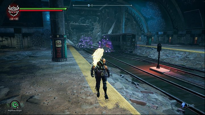 Now, youll need to smash all the obstacles on the tracks - Sunken Tracks | Darksiders 3 Walkthrough - Walkthrough - Darksiders 3 Guide