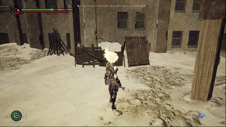 Behind the barricade, there is a narrow age - The Lowlands | Darksiders 3 Walkthrough - Walkthrough - Darksiders 3 Guide