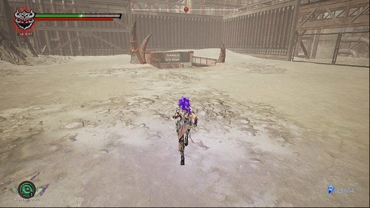 As soon as the tornado moves to the left maximum, sprint and run to the next underground tunnel - The Lowlands | Darksiders 3 Walkthrough - Walkthrough - Darksiders 3 Guide