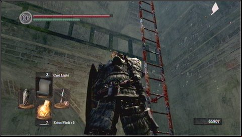 Once you get there, activate a lever to ring a bell - Undead Parish - p. 3 | Walkthrough - Walkthrough - Dark Souls Game Guide & Walkthrough