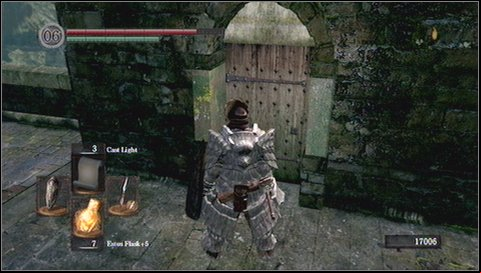 In order to get down to a lower part of Burg, which leads to Depths, you have to open the door at the end of the bridge guarded by the dragon/wyvern (Basement Key) - Undead Burg - Depths | Walkthrough - Walkthrough - Dark Souls Game Guide & Walkthrough
