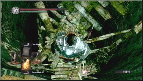 Behind fog use two ladders and go down - Blighttown - p. 3 | Walkthrough - Walkthrough - Dark Souls Game Guide & Walkthrough
