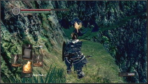 This side way leads to a specific opponent, Undead Dragon, a dragon guarding items on the slope - Bonus - Valley of Drakes | Walkthrough - Walkthrough - Dark Souls Game Guide & Walkthrough