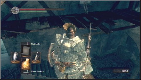 Do not get down yet - instead go down the ladder located on the side part of the floor - Bonus - Painted World of Ariamis - p. 1 | Walkthrough - Walkthrough - Dark Souls Game Guide & Walkthrough