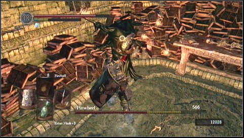 The boss can try to teleport himself - in this case destroy his copies - Pinwheel | How to kill a boss - How to kill a boss - Dark Souls Game Guide & Walkthrough