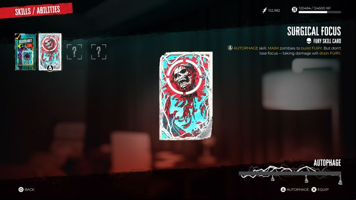 From that point forward you can start receiving or finding autophage skill cards - Dead Island 2: Autophage - Basics - Dead Island 2 Guide