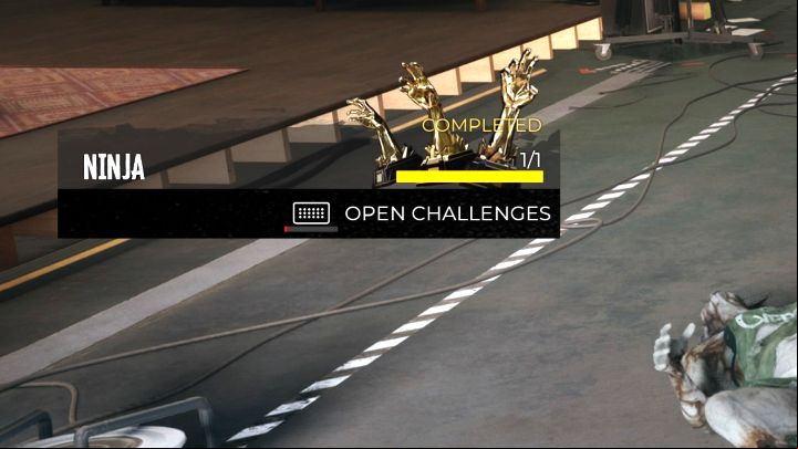 Successful completion of the challenge is indicated by a message on the screen (above image) - Dead Island 2: How to the Ninja challenge? - FAQ - Dead Island 2 Guide