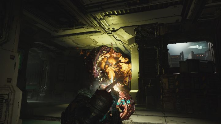 After leaving the room, Isaac will be grabbed by a giant tentacle - Dead Space Remake: End of Days - Main missions - Dead Space Remake Guide