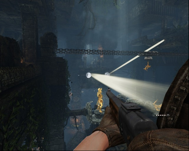 In the corridor near this mirror. - Xibalba | Treasures - Treasures - Deadfall Adventures Game Guide & Walkthrough